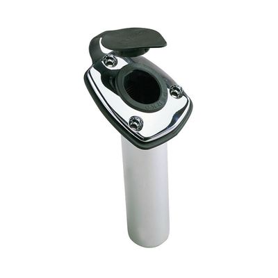Perko 1205DP0CHR Angled Flush Mount Rod Holder, Chrome,Black