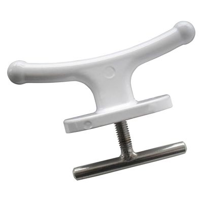 Dock Edge + Classic Cast Aluminum InstaCleat with White Finish, 5