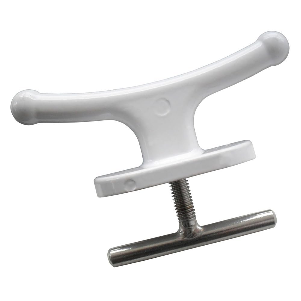 Dock Edge + Classic Cast Aluminum InstaCleat with White Finish, 5