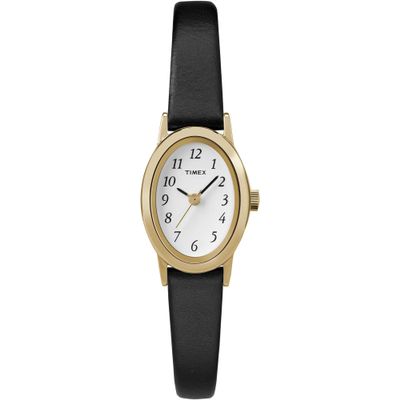 Timex Women's T21912 Cavatina Black Leather Strap Watch