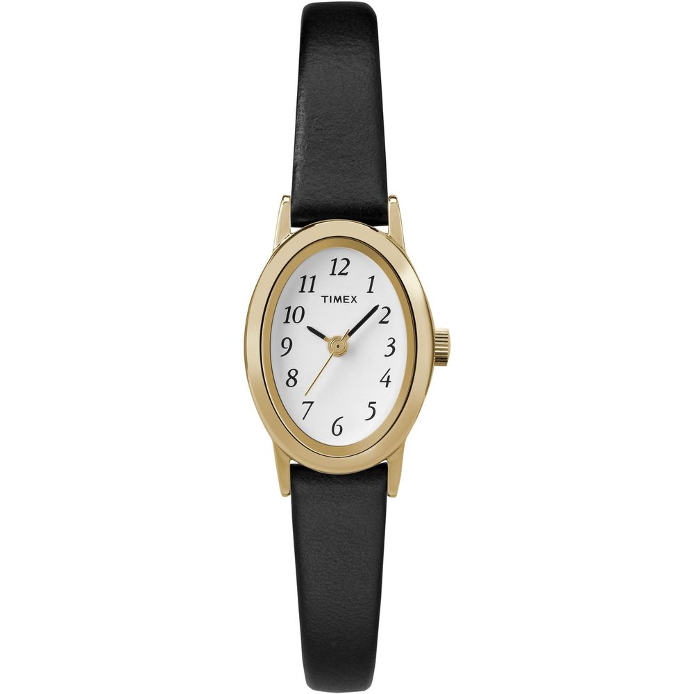 Timex Women's T21912 Cavatina Black Leather Strap Watch