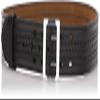 Safariland 87 Sam Browne Buckled Duty Belt, Fits 2.25 Inches (58 MM) Belt Loop, Up to 45 Inches Length, Silver Buckle, Basketweave Black, Size 44 view 1