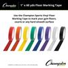 Champion Sports Vinyl Tape, 1 Wide x 60 Yards Long, Black - Durable Floor Marking Tape - Schools, Gyms, Restaurants view 3