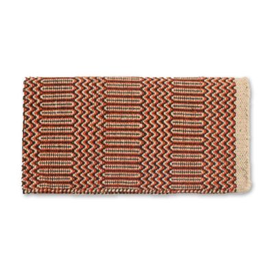 Mayatex Rust and Brown Double Weave 32x64 Acrylic Blend Saddle Blanket