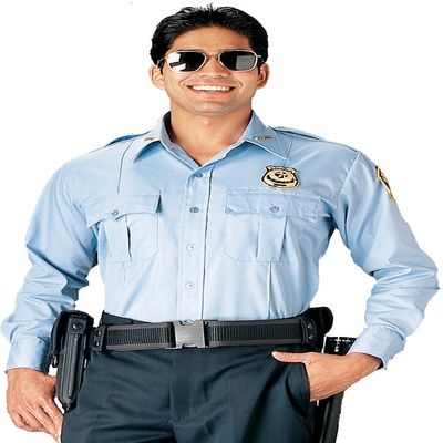 Rothco Long Sleeve Uniform Shirt, Light Blue, Medium
