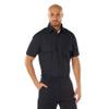 Rothco Short Sleeve Uniform Shirt  Tactical Button-Down Professional Dress Work Shirt, Midnight Navy Blue, L view 1