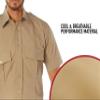 Rothco Short Sleeve Uniform Shirt  Tactical Button-Down Professional Dress Work Shirt, Midnight Navy Blue, L view 4
