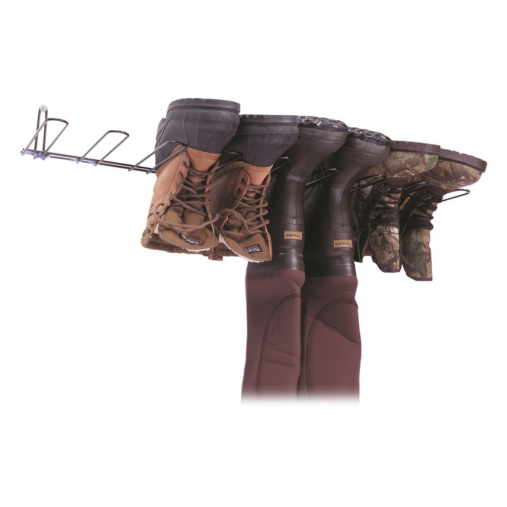 Rack'Em 4 Pair Boot Rack & Wader Hanger , 4.5"H x 35.25"W x 10.5"D