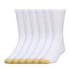 GOLDTOE Men's 656s Cotton Crew Athletic Socks, Multipairs, White (6-Pairs), Large view 1