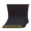 GOLDTOE Men's 656S Cotton Crew Athletic Socks, Multipairs, Black (6-Pairs), X-Large view 1