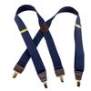 Hold-Up Suspender Company Casual Series Ocean Blue XG Suspenders for Men In the Traditional X-Back Style with USA Patented Gold tone No-Slip Clips view 1