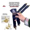 Hold-Up Suspender Company Casual Series Ocean Blue XG Suspenders for Men In the Traditional X-Back Style with USA Patented Gold tone No-Slip Clips view 2