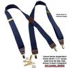 Hold-Up Suspender Company Casual Series Ocean Blue XG Suspenders for Men In the Traditional X-Back Style with USA Patented Gold tone No-Slip Clips view 3