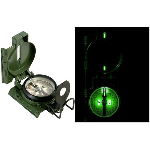 G.I. US Military Tritium Lensatic Compass with Snap Pouch