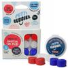 Earvolution Floating Putty Buddies Swim Earplugs - Doctor-Invented, Made in USA, Moldable Premium Silicone Plugs Help Prevent Swimmer's Ear, 3 Pair Pack - Red/White/Blue view 1