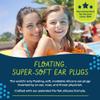 Earvolution Floating Putty Buddies Swim Earplugs - Doctor-Invented, Made in USA, Moldable Premium Silicone Plugs Help Prevent Swimmer's Ear, 3 Pair Pack - Red/White/Blue view 2