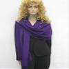 Cashmere Pashmina Group: Solid Pashmina Shawl, Scarf, Wrap & Stole(Regular Size) Purple view 3