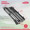 SKB Staff ATA Hard Shell Plastic Golf Travel Case for Cart Bags with Wheels - Heavy-Duty Rolling Club and Driver Carrier for Airline Transport, Impact-Resistant with TSA Locking Latches view 2