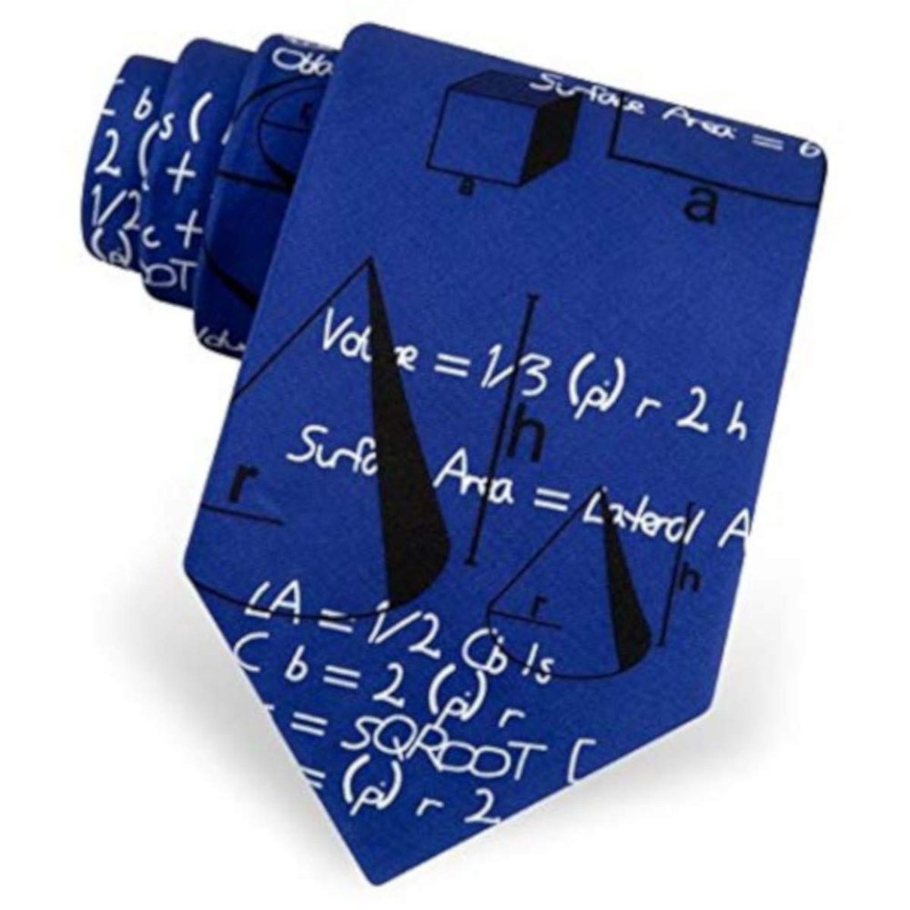 Geometry Navy Blue Silk Tie