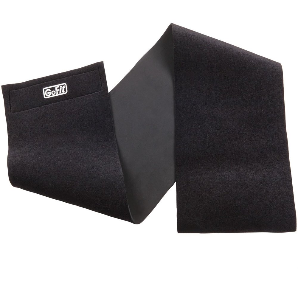 GoFit Waist Away Neoprene Waist Reducing Belt,Black,One Size