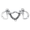 Korsteel Stainless Steel Cambridge Mouth Slotted Ring Kimblewick Bit, 4.5" view 1