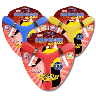 Wicked Indoor Booma - The World's Best Indoor Boomerang. Special Memorang Foam to Play Safe at Home/Backyards. 1 Random Color Booma ONLY