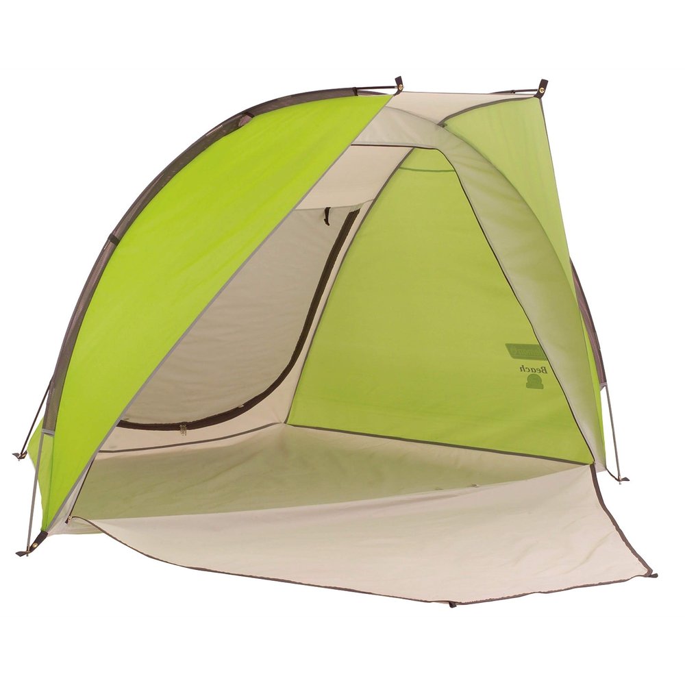 Coleman Beach Shade Canopy Tent Lightweight & Portable Beach Shade Sets Up in 5 Minutes UPF 50+ Sun Protection Includes Sand Bags & Stakes to Withstand Wind Great for Park Yard Picnics