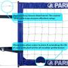 Park & Sun Sports Regulation Size Indoor/Outdoor Professional Volleyball Net with Steel Cable Top and Bottom, Blue, One Size view 3