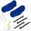 Park & Sun Sports Adjustable Outdoor Volleyball Boundary Webbing with Ground Stakes: 1" Wide Court Line Marker, Blue (BC-Web-A) view 1