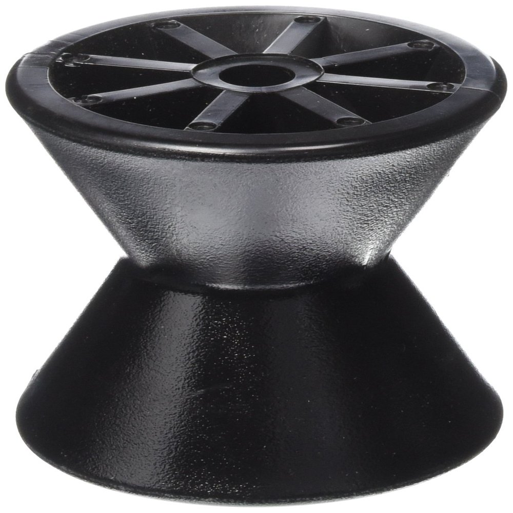 Tie Down 86400 Boat Trailer Bow Roller  4 Inch Black PVC Roller | 1/2 Shaft | Center Roller for Bow Stop | Durable Marine Trailer Replacement Part for Boat Loading and Transport