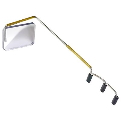 Take A Look Cycling Mirror  Low-Tech Rearview Mirror for Bikes  Fits Helmet & Sunglasses  Shatter-Resistant Polycarbonate Lens, Anti-Vibration Stainless-Steel & Brass, Always On (Left-Side)