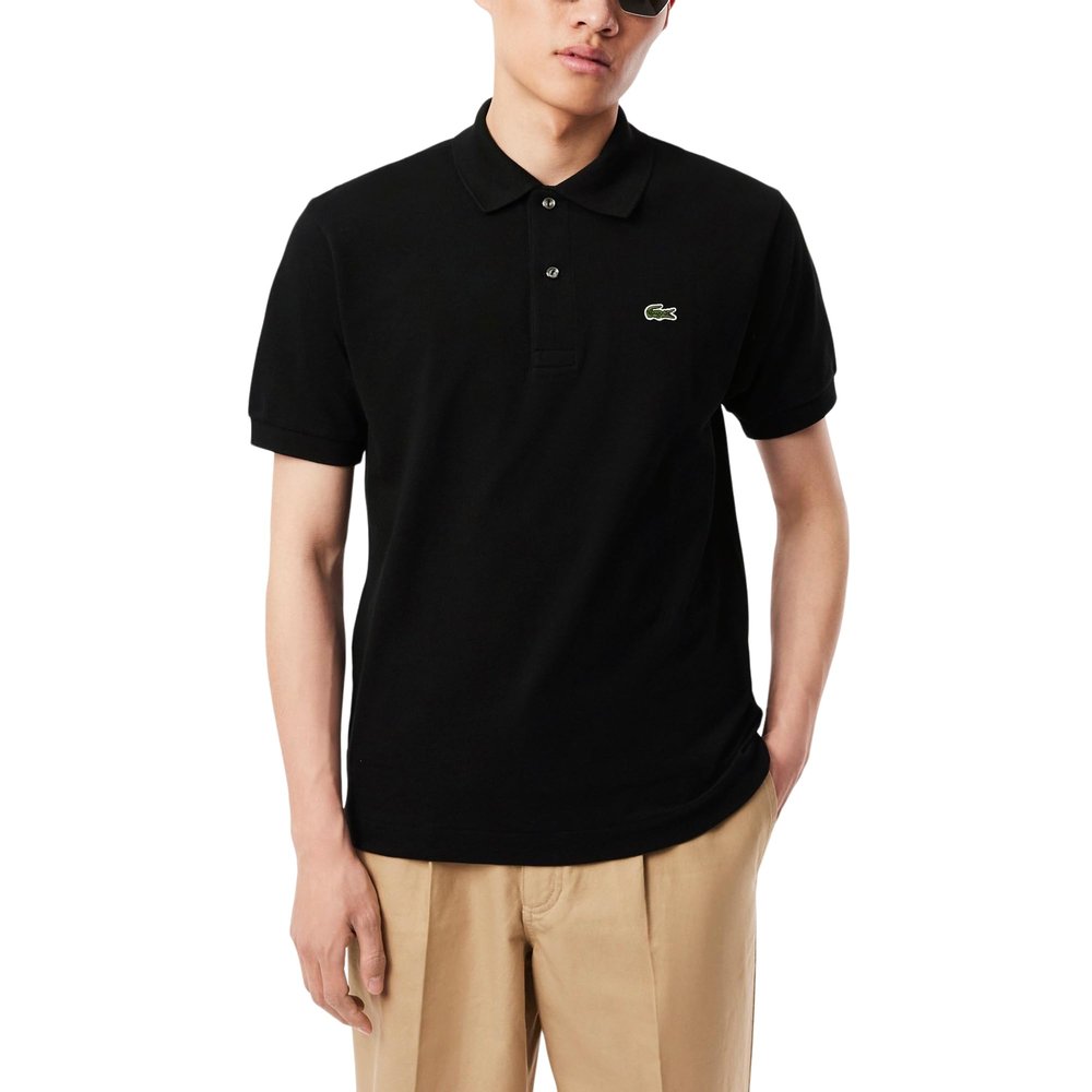 Lacoste Men's Classic Fit L.12.12 Original Piqu Polo Shirt, Black, Large