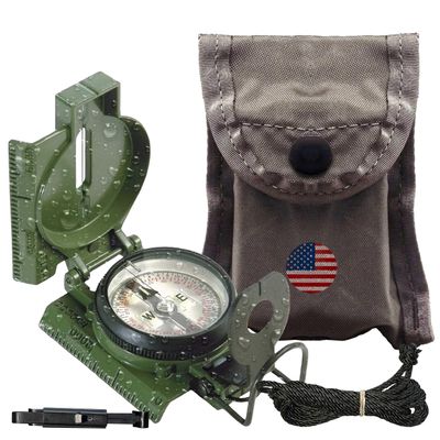Cammenga Compass Military Grade Phosphorescent - Lensatic Compass Shock, Sand, and Waterproof, Tactical, Navigation - Made in The USA