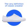 Keds womens Champion Canvas Sneaker, White, 9 US view 4