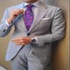 HISDERN Men's Floral Tie Handkerchief Jacquard Woven Classic Men's Necktie & Pocket Square Set,Hot Pink / Blue,8.5cm / 3.4 inches in Width view 2
