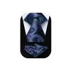 HISDERN Ties for Men Purple Paisley Mens Tie and Pocket Square Blue Woven Classic Business Mens Necktie Handkerchief for Wedding Party view 1