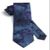 HISDERN Ties for Men Purple Paisley Mens Tie and Pocket Square Blue Woven Classic Business Mens Necktie Handkerchief for Wedding Party view 4