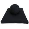 Buckwheat Zafu, Zabuton and Support Meditation Cushion Set (3pc), Black view 2