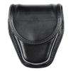 Bianchi 7917 Double Handcuff Pouch, Plain Black, Hidden Snap view 1