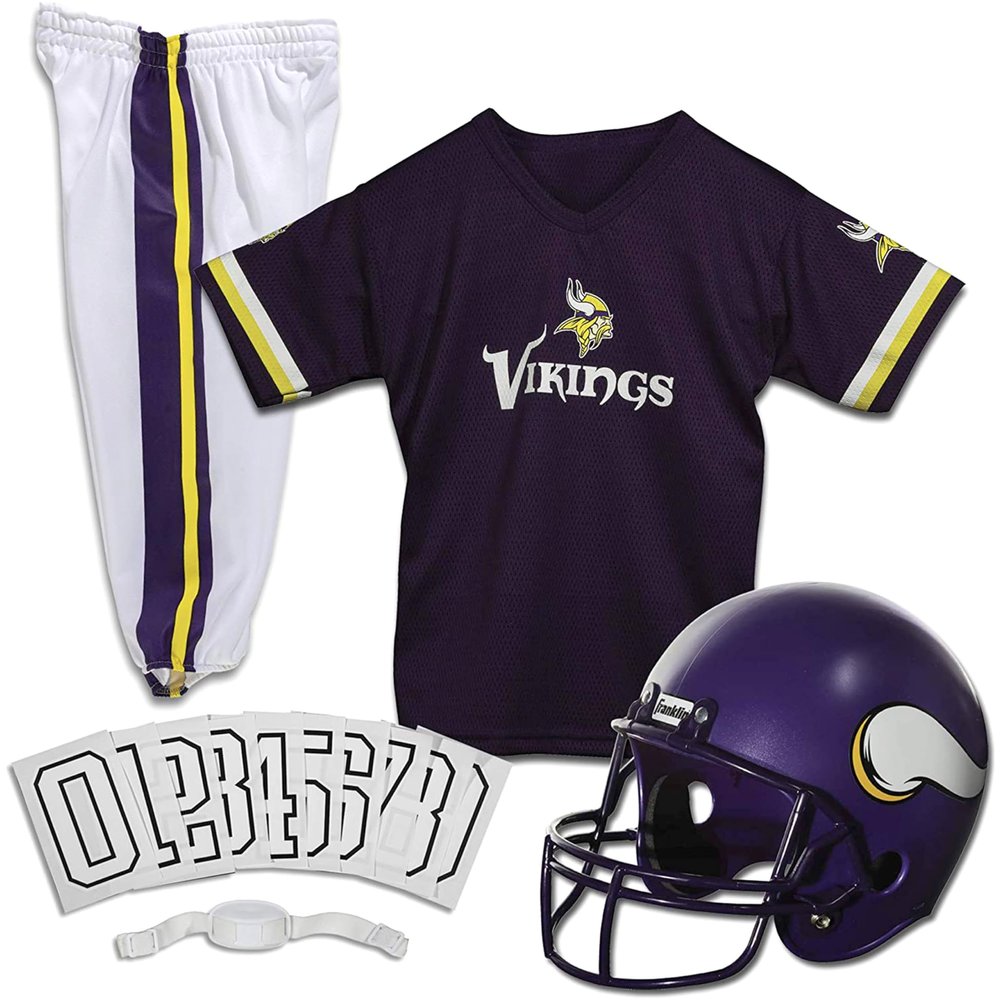 Franklin Sports NFL Minnesota Vikings Youth Licensed Deluxe Uniform Set, Large