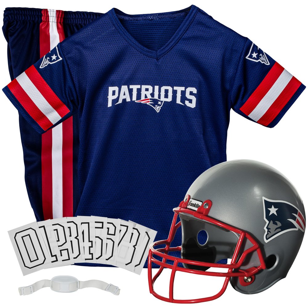 Franklin Sports NFL New England Patriots Youth Licensed Deluxe Uniform Set, Large