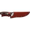 Old Timer 15OT Deerslayer 10.5in High Carbon S.S. Full Tang Fixed Blade Knife with 5.6in Clip Point Blade, Black Sawcut Handle, and Leather Belt Sheath for Hunting, Camping, Skinning, EDC, and Outdoor view 2