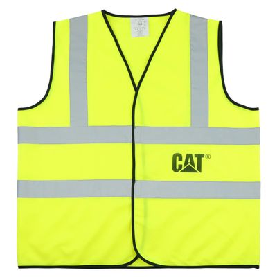 CAT CAT019501X Highly Visible Safety Vest  Fluorescent, X-Large, Breathable, Lightweight Traffic Vest with Reflective Tape