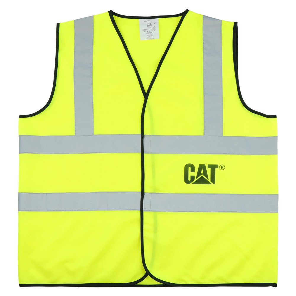 CAT CAT019501X Highly Visible Safety Vest  Fluorescent, X-Large, Breathable, Lightweight Traffic Vest with Reflective Tape