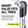 Vibrelli Mini Bike Pump - Presta & Schrader Bicycle Pump - 120 PSI Tire Pump for Road & MTB - No Valve Changing Needed, Mini Pump view 2