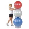 Power Systems Stability Ball Storage Stackers, Adjustable Velcro Ring, 3-Pack, Clear (81020) view 1