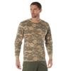ACU Digital Camouflage Mens Army Digital Camo Long Sleeve T-shirt, Size Small view 1