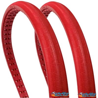 SHOX Snap-On Wheelchair Tire - 24" x 1" (540mm) - Red
