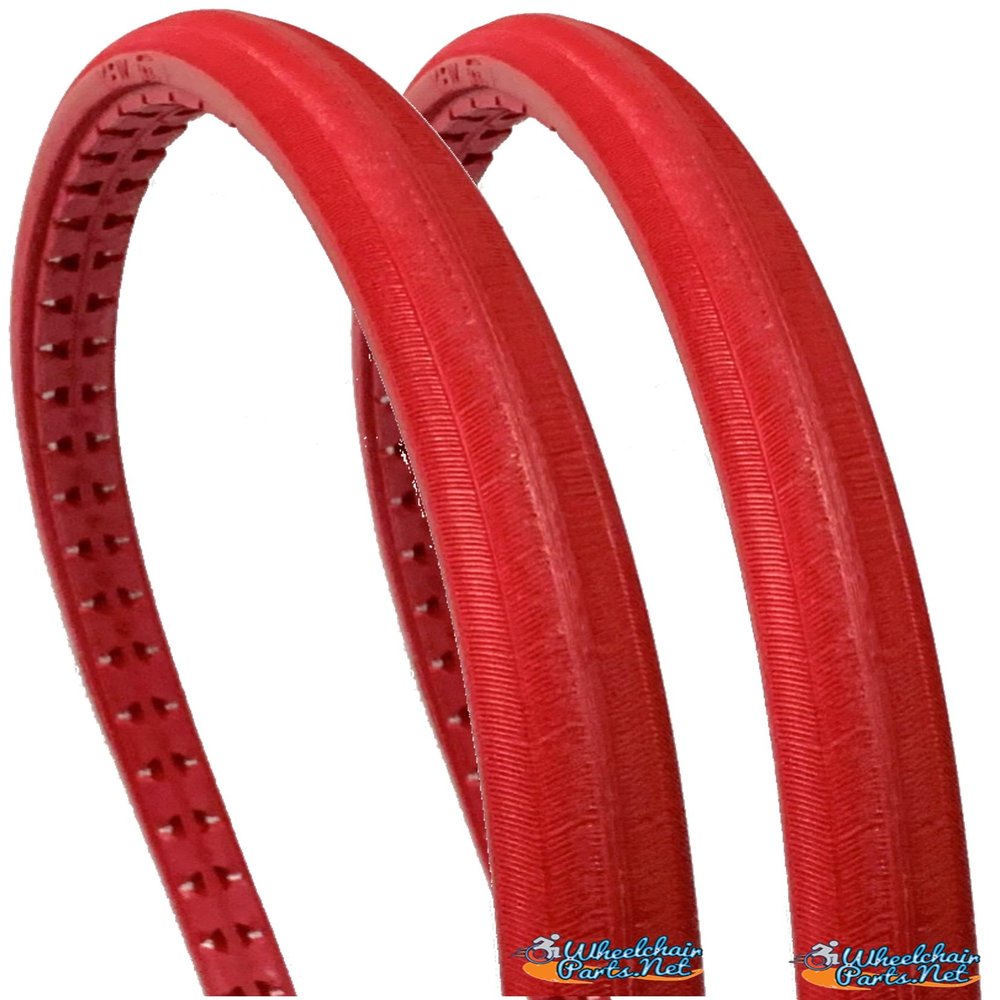SHOX Snap-On Wheelchair Tire - 24" x 1" (540mm) - Red