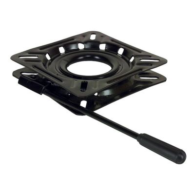 Springfield 1100018 Locking 12-Way Seat Swivel - 6.75" Square with 0 Tilt, Black E-Coat